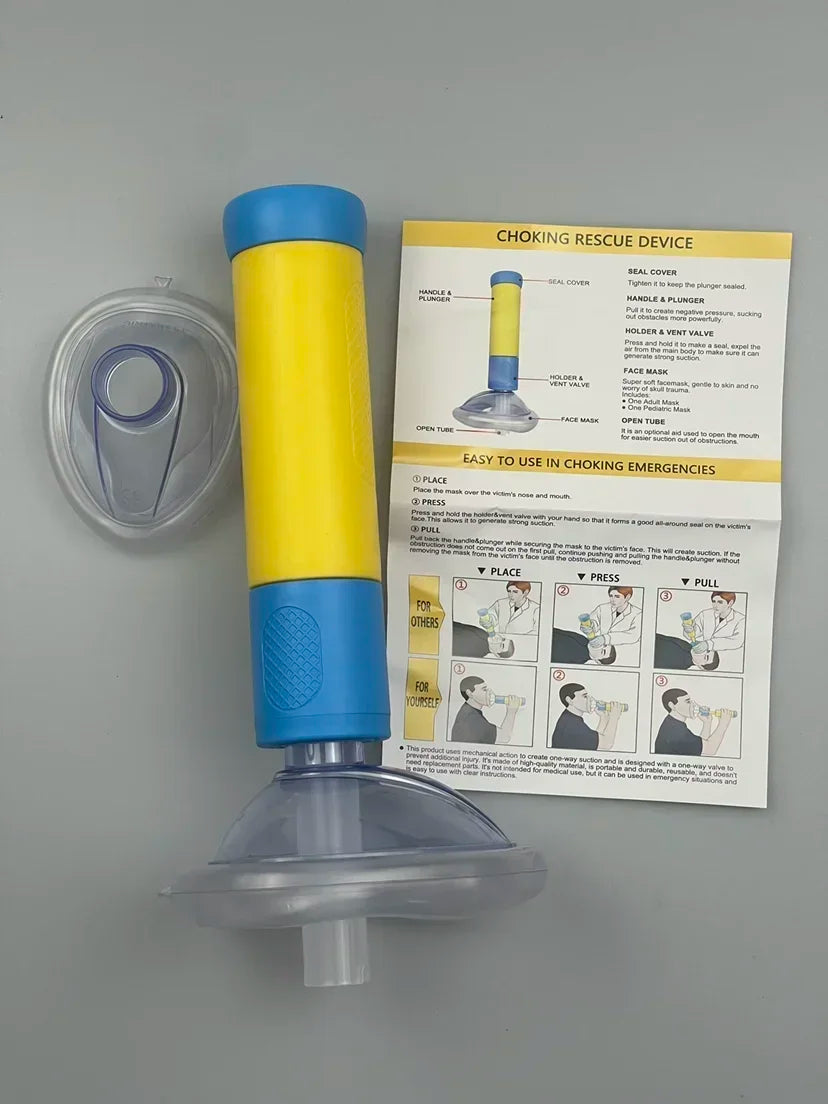 Upgrade Portable Anti Choking Device, Emergency Life Saving Suction Vac. Kids/Adults