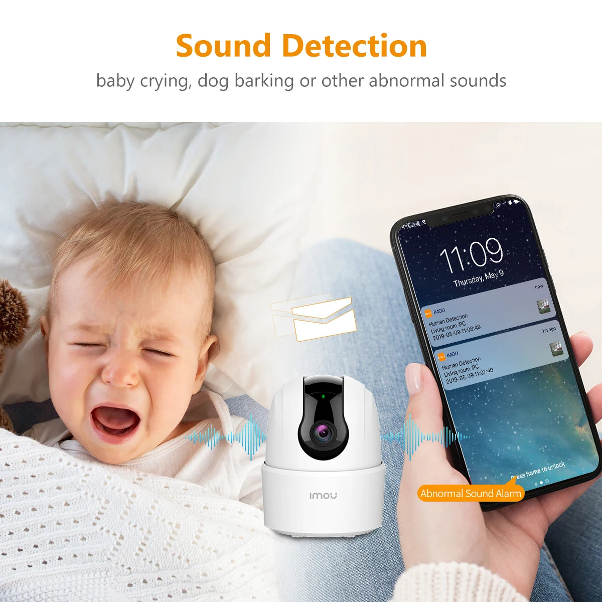 Home Surveillance Wifi 360 Camera with Detection Night Vision