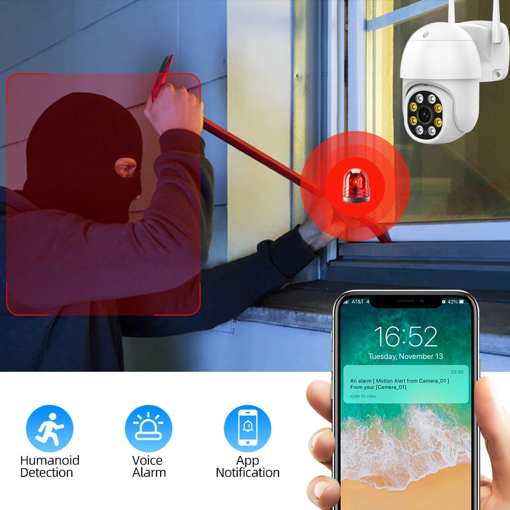 Outdoor Wifi Color Surveillance Camera (360*) with  Auto Tracking