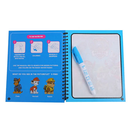 Sensory: Paw Patrol Reusable Magic Water Drawing Coloring Book Kids Sensory Early Education