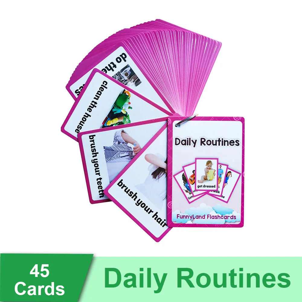 Read & Write English: Kids 3-8 Years English Words Cards Vocabulary Building Montessori Learning Toys Kindergarten Teaching Aids Educational Flashcard