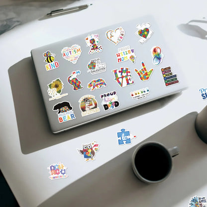 Sensory: 10/30/50 Pcs Educational Graffiti Decal Sticker Packs for Children with Autism.
