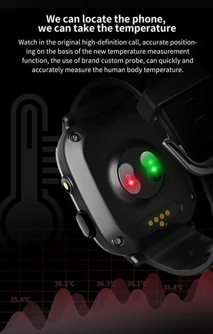 SOS Video Call Old People Locator Fall Alert Tracker Elderly Smart Watch GPS Positioning Fall Detection 4G Sim Card