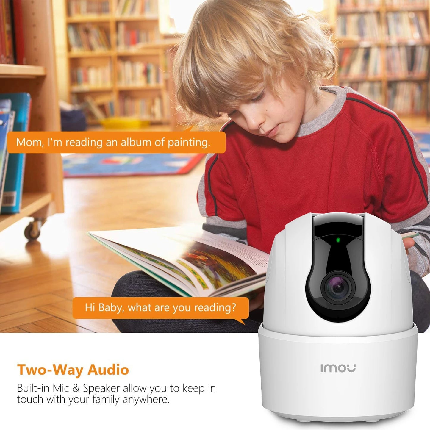 Home Surveillance Wifi 360 Camera with Detection Night Vision