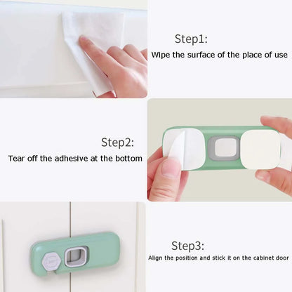 Child Safety: Anti-pinch Locks Strap & Cabinet Locks for  Furniture, Sliding Door, Refrigerator