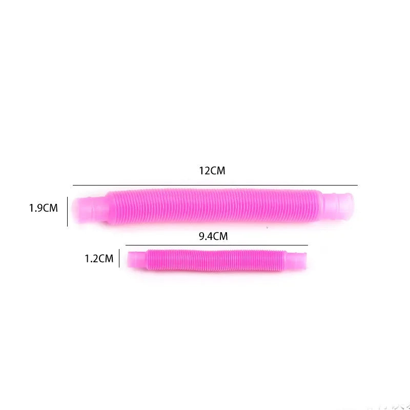 1Pcs Mini Pop Tubes Sensory Toy For Adult Fidget Stress Relieve Toys Kid Autism Anti Stress Plastic Bellows Children Squeeze Toy