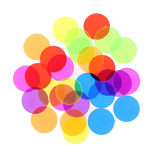 Tools for Math Learning Resources(100/50 pcs), Montessori Education Color Bingo Chips