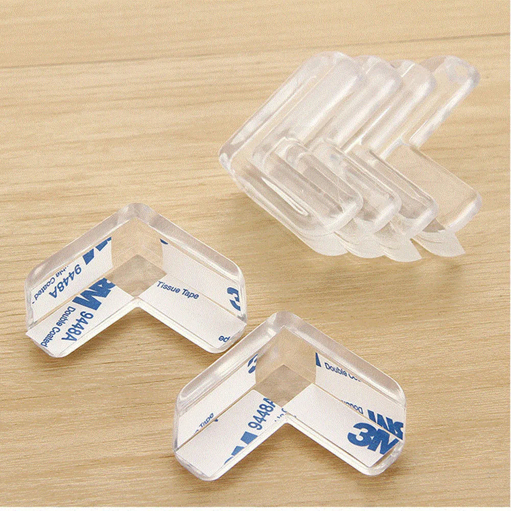 4Pcs/set Baby Safety L Shape Transparent Protectors for Table & Furniture Guards