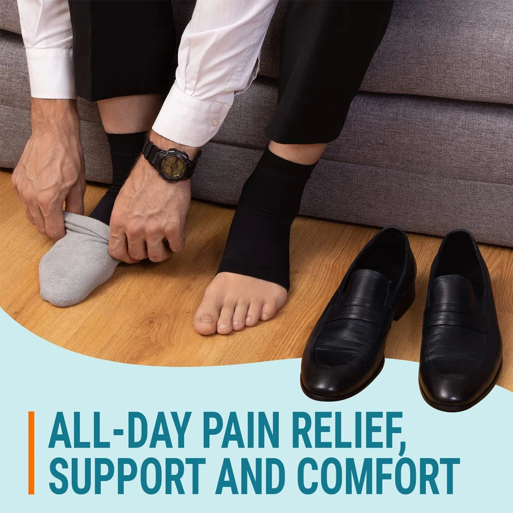 Breathable Neuropathy Socks for Men Women, Soothe Compression Sock for Neuropathy Pain,Ankle Brace, Plantar Fasciitis Relief, 1P