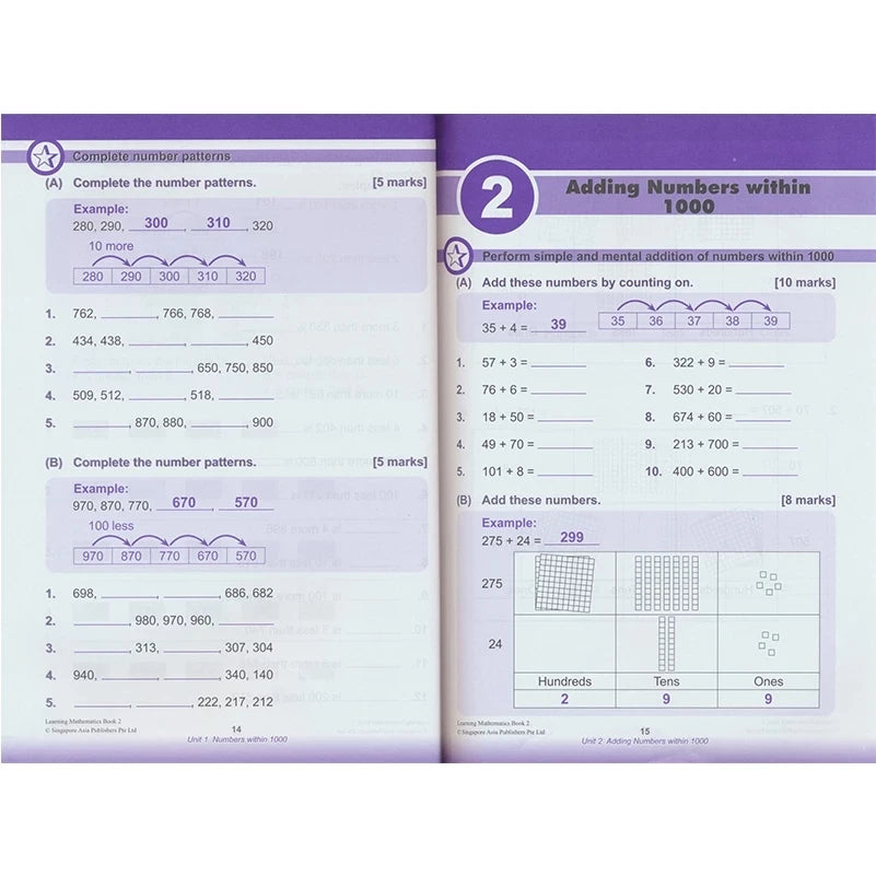 Learning Mathematics 6 Books/Set(Grade 1-6)