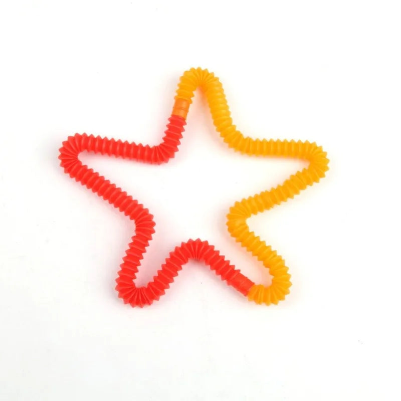 1Pcs Mini Pop Tubes Sensory Toy For Adult Fidget Stress Relieve Toys Kid Autism Anti Stress Plastic Bellows Children Squeeze Toy