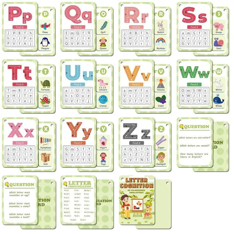 Sensory: Educational Learning Cards Learning Cards 30 Pieces Alphabet Flash Cards Shape Interactive Educational Toy Sight Words Sensory To