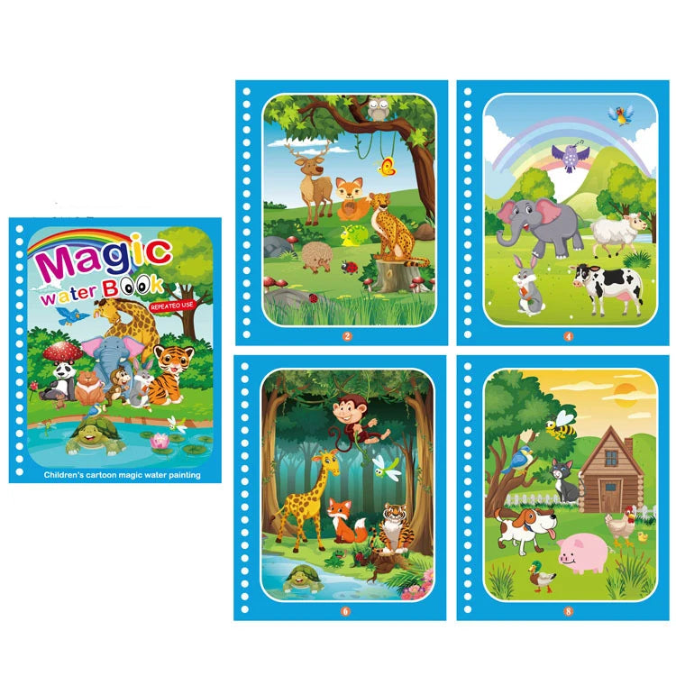 Motor Skills: Magic Water Painting/Reusable Children Activity books