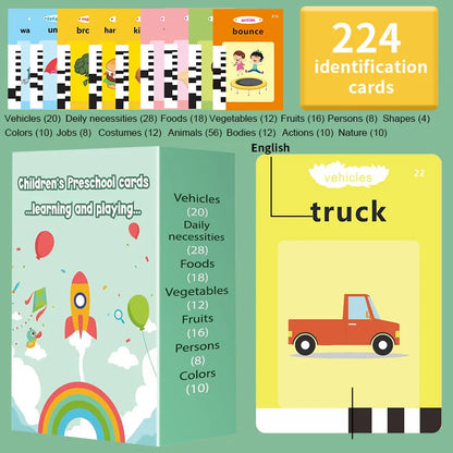 English: Little Dinosaur Learning Machine for Children, Talking Flash Card (English,Spanish,French)