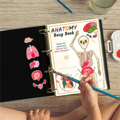 Montessori Human Anatomy Busy Book Autism Sensory Toys Preschool Learning Activities Educational Kindergarten Toddler Busy Book