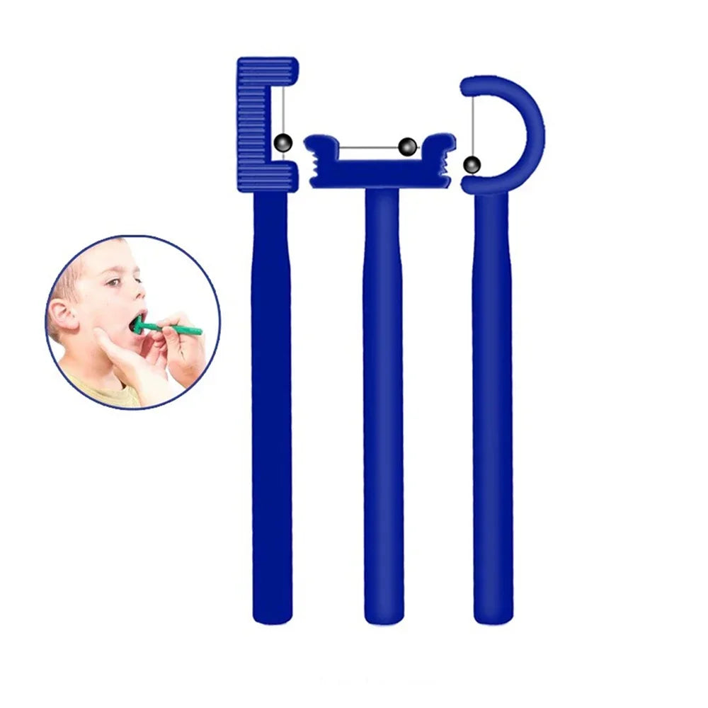 Speech: Tongue Tip Trainer for Autisic Children(3 pcs), Oral Muscle Training Autism Language Pronunciation Rehabilitation Therapy Training Aids