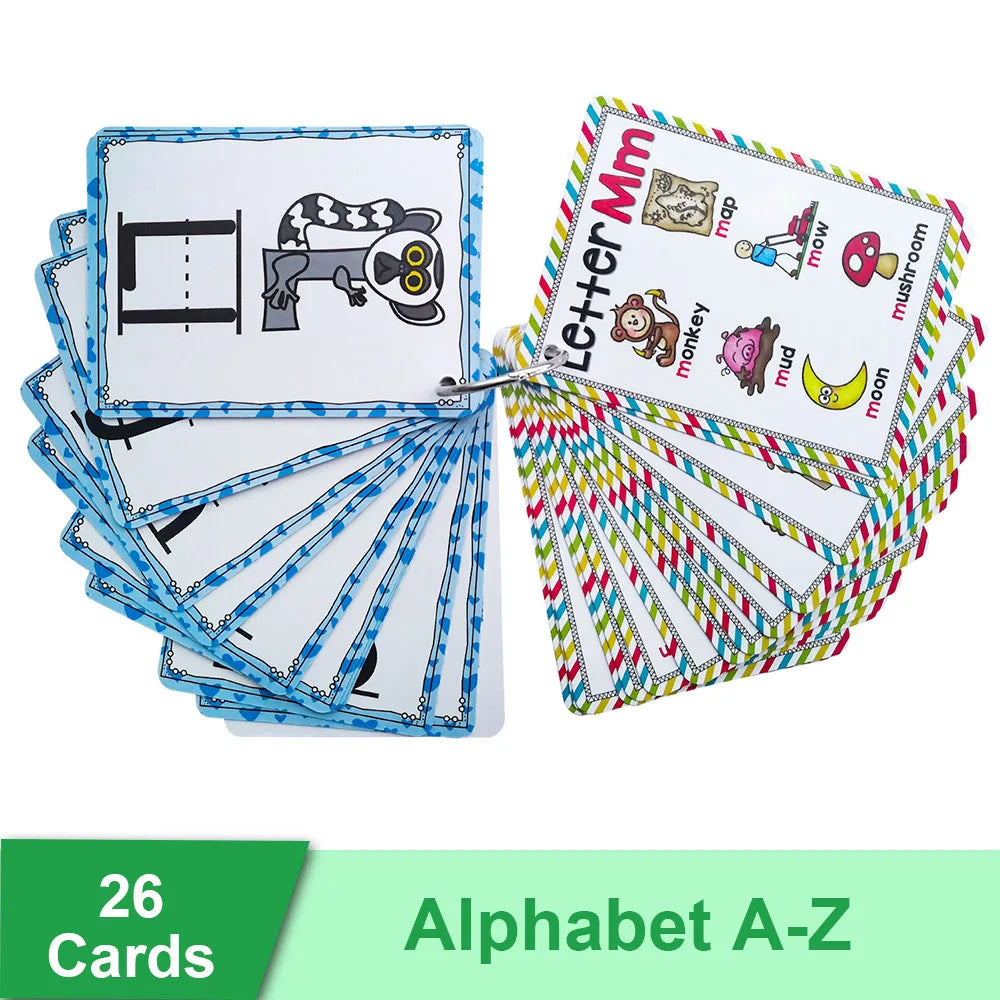 Read & Write English: Kids 3-8 Years English Words Cards Vocabulary Building Montessori Learning Toys Kindergarten Teaching Aids Educational Flashcard