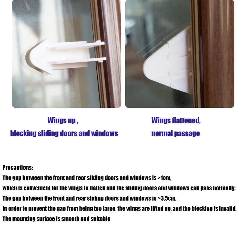 Child Safety: Kids Security Sliding Window & Doors Stopper Safety Locks(3 pcs)