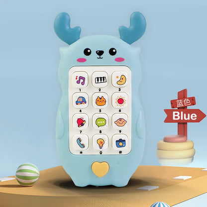 Baby Cartoon Deer Simulation Mobile Music Phone for Children's