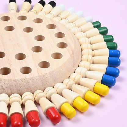 Sensory: Kids Wooden Toy Puzzles Color Memory Chess Match Game. For children over 3 years old, help to improve children's awareness of color, logical ability, and curiosity