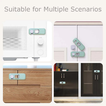 Child Safety: Anti-pinch Locks Strap & Cabinet Locks for  Furniture, Sliding Door, Refrigerator