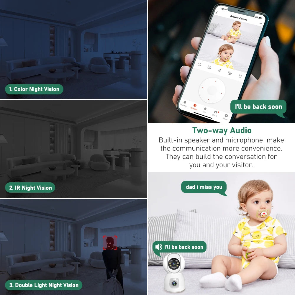 Indoor Smart Wireless WiFi Surveillance Camera(Babies & Pets Monitor)