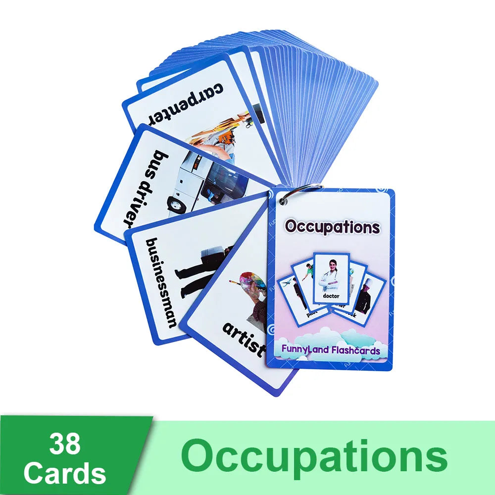 Read & Write English: Kids 3-8 Years English Words Cards Vocabulary Building Montessori Learning Toys Kindergarten Teaching Aids Educational Flashcard