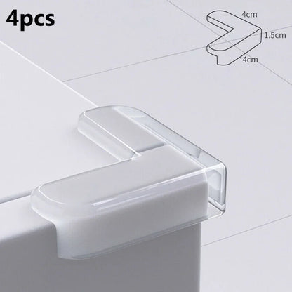 4pcs Child Baby Table Corner Edge Protectors Clear Rubber Furniture Corner Edge Table Cushion Guard Protector Baby Safety