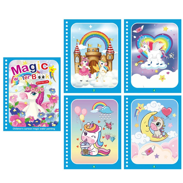 Motor Skills: Magic Water Painting/Reusable Children Activity books