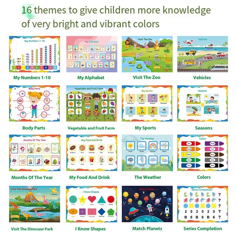 Montessori Book Learning Toys 32 Themes Activity Binder Early Educational Autism Sensory Toys