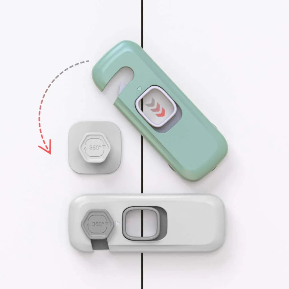 Child Safety: Anti-pinch Locks Strap & Cabinet Locks for  Furniture, Sliding Door, Refrigerator