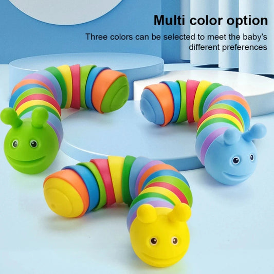 Sensory: Funny Fidget Slugs Articulated Sensory Slug Toy Realistic Worm Caterpillar Fidget Toys for Kids Adults ADHD Autism Stress Relief