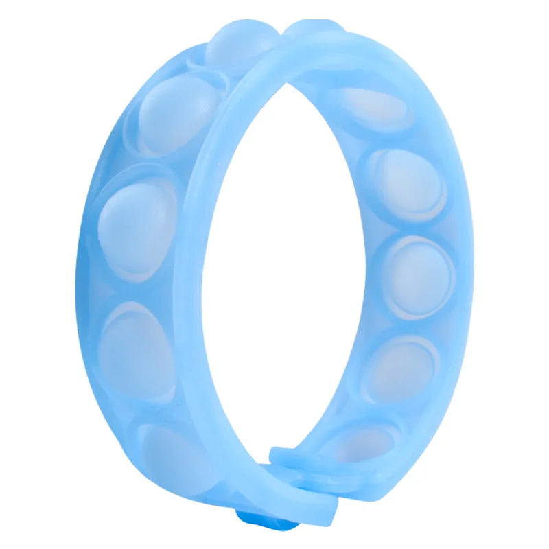 Color decompression bubble dimple toy, irritability anti-stress, Anxiety & Sensory relief color silicone bracelet