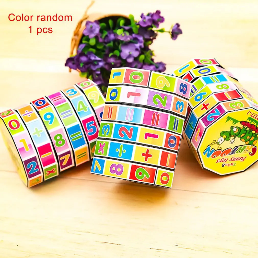 Alphabet & Numbers: Cylindrical 6-layer Plastic Digital Magic Cube, Early Education Learning