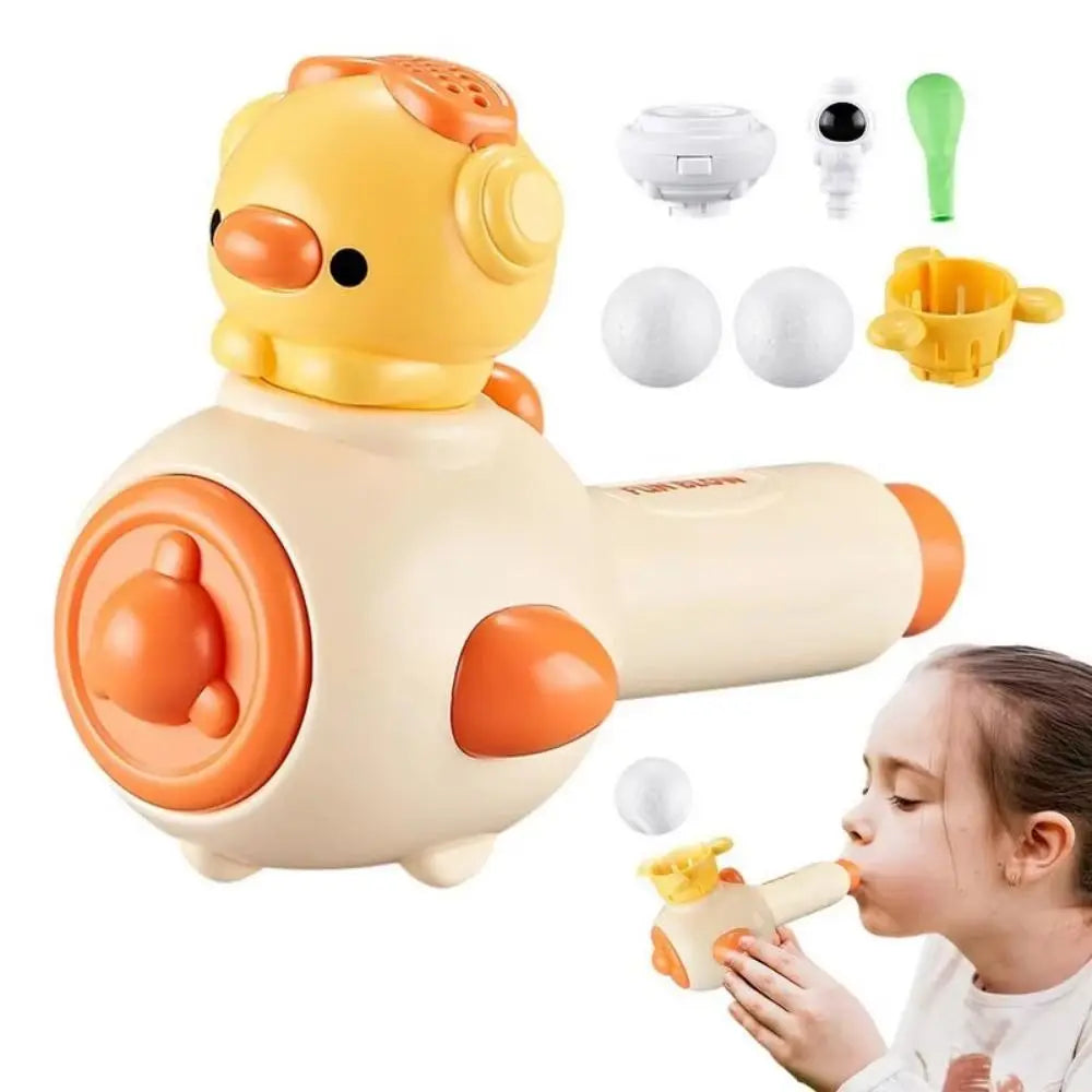 Cartoon Breathing Exerciser Toys Funny 3-in-1 Balloon Launcher Toy with Whistle Toy Release Educational Toys Sensory Autism Toys
