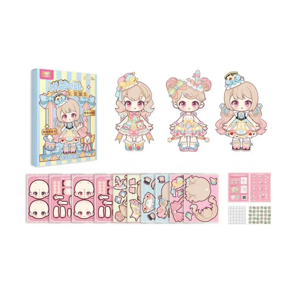Anime Activity Books DIY Paper Puppets, 3D Dress Up Paper Doll