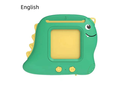 English: Little Dinosaur Learning Machine for Children, Talking Flash Card (English,Spanish,French)