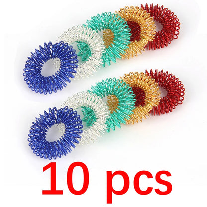 Spiky Sensory Decompression Toys Finger Rings Acupressure Ring Stress Relief Anxiety Relief Finger Toys For Adult Kids