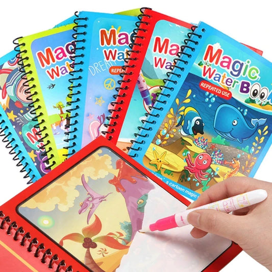 Motor Skills: Magic Water Painting/Reusable Children Activity books