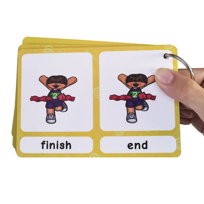 Read & Write English: 120 Groups Opposites Synonyms English Flashcards Word Card Games for Kids Baby Learning Educational Toys For Children Montessori
