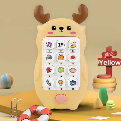 Baby Cartoon Deer Simulation Mobile Music Phone for Children's