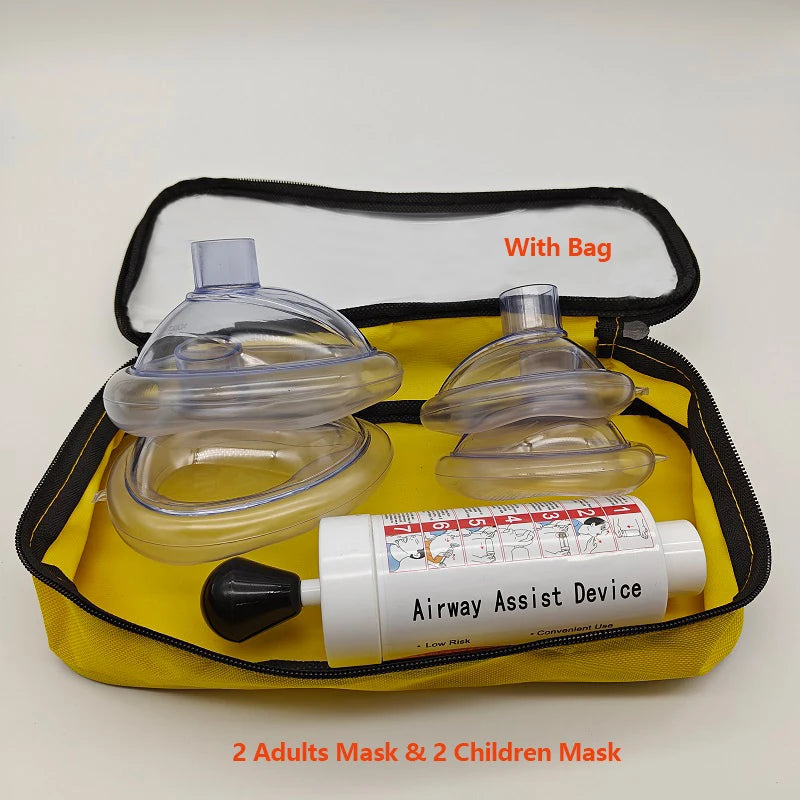 Emergency Life Saving Suction Vac. 2 Masks for Kids/Adults