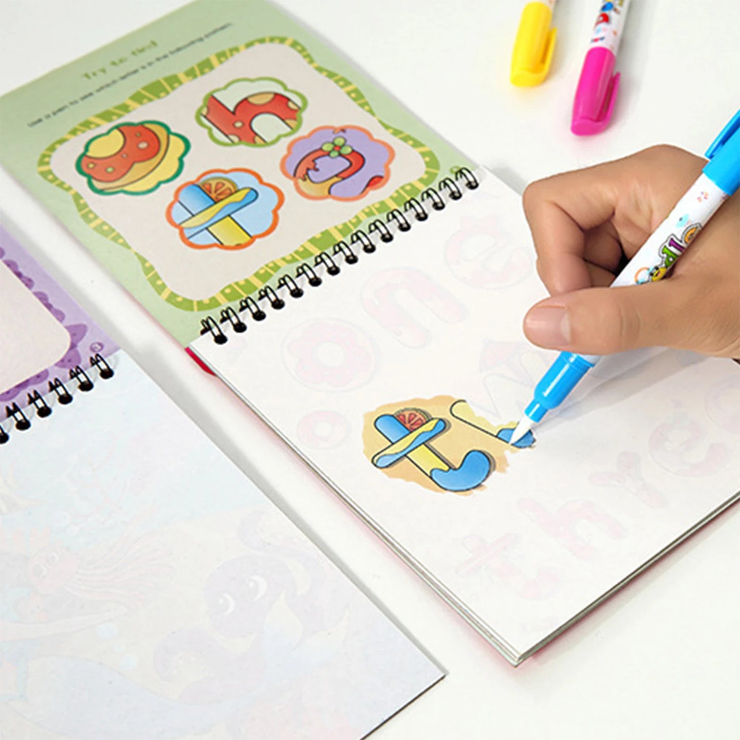Reusable Water Coloring Drawing & Painting Book for Toddlers