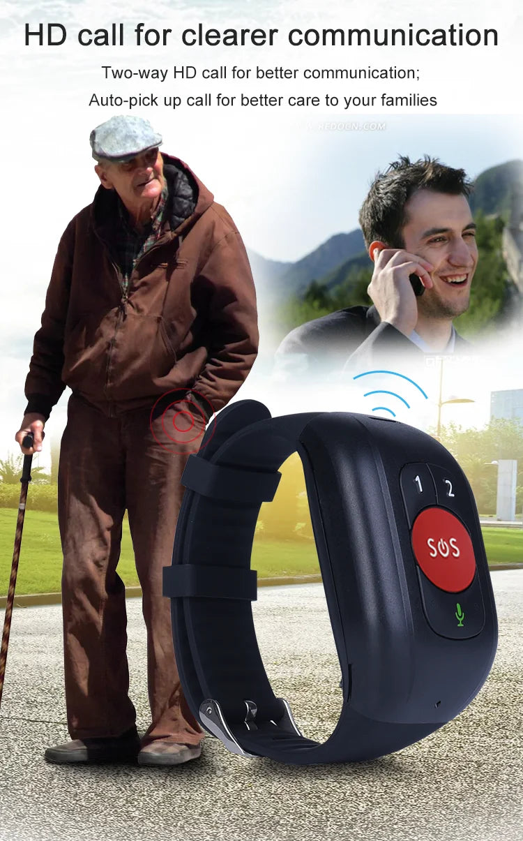 2025 Kids Elder 4G Smart GPS Tracker Bracelet watch Locator Fall Detection Alert SOS Emergency IP67 Waterproof GPS Tracker