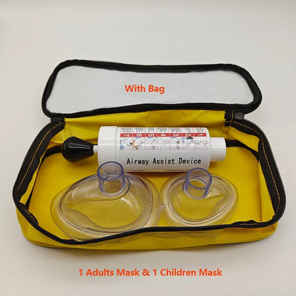 Emergency Life Saving Suction Vac. 2 Masks for Kids/Adults