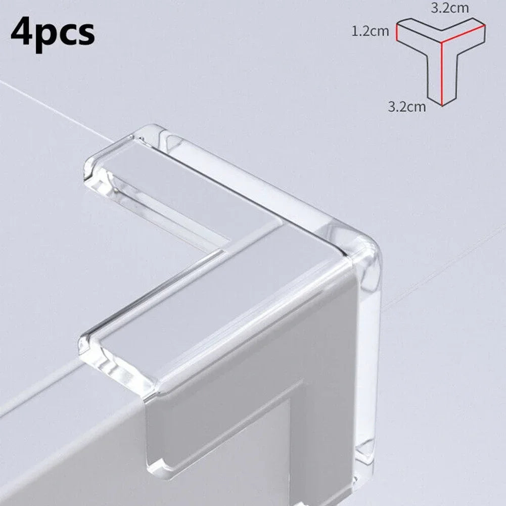 4pcs Child Baby Table Corner Edge Protectors Clear Rubber Furniture Corner Edge Table Cushion Guard Protector Baby Safety