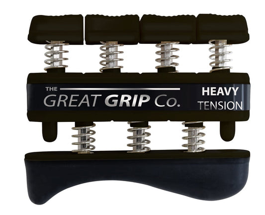 The GREAT GRIP™  Black, Heavy - 9 lbs resistance per finger, LIFETIM