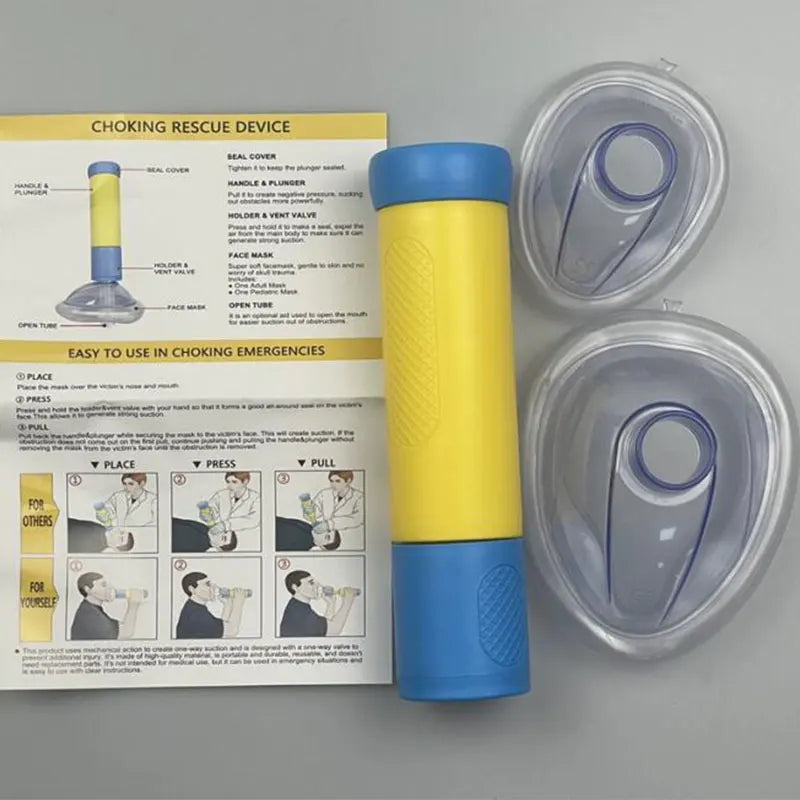 Upgrade Portable anti Choking Device Choking Emergency Life Saving Suction Vac anti Choke Device First Aid Kit for Kids Adults
