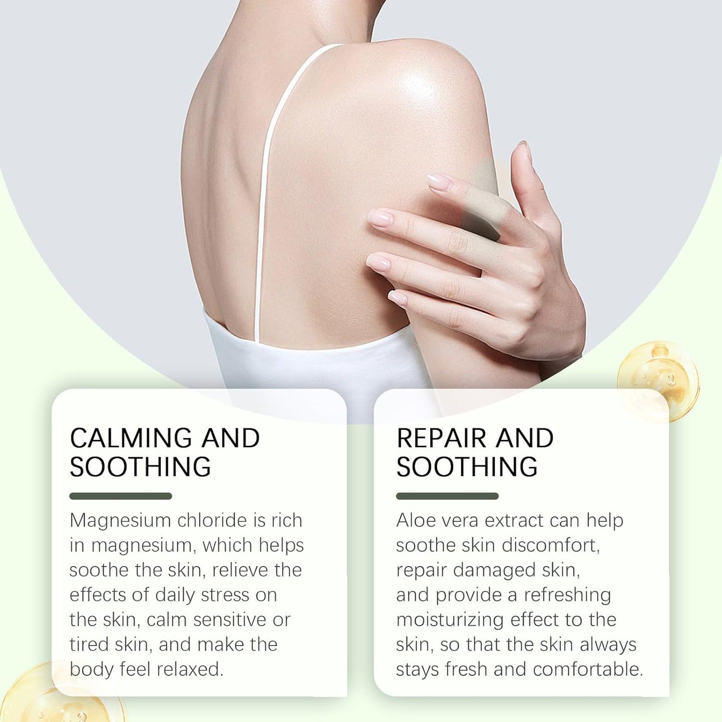 Neuropathy Cream, Magnesium Body Butter, Magnesium Cream, Deeply Moisturizes Skin, Keep Soft Smooth Lotion, Suitable for All Skin Types (2PC, 1)