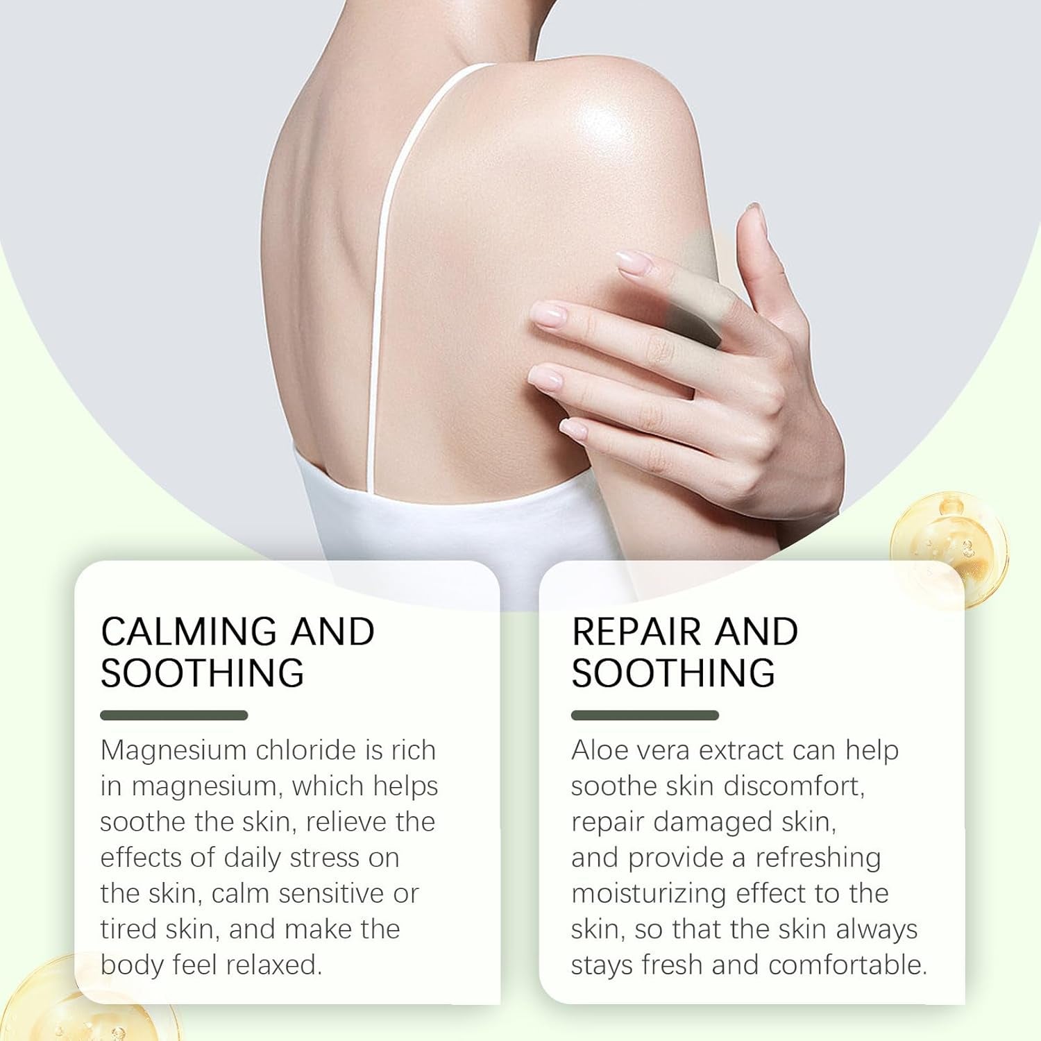 Neuropathy Cream, Magnesium Body Butter, Magnesium Cream, Deeply Moisturizes Skin, Keep Soft Smooth Lotion, Suitable for All Skin Types (2PC, 1)
